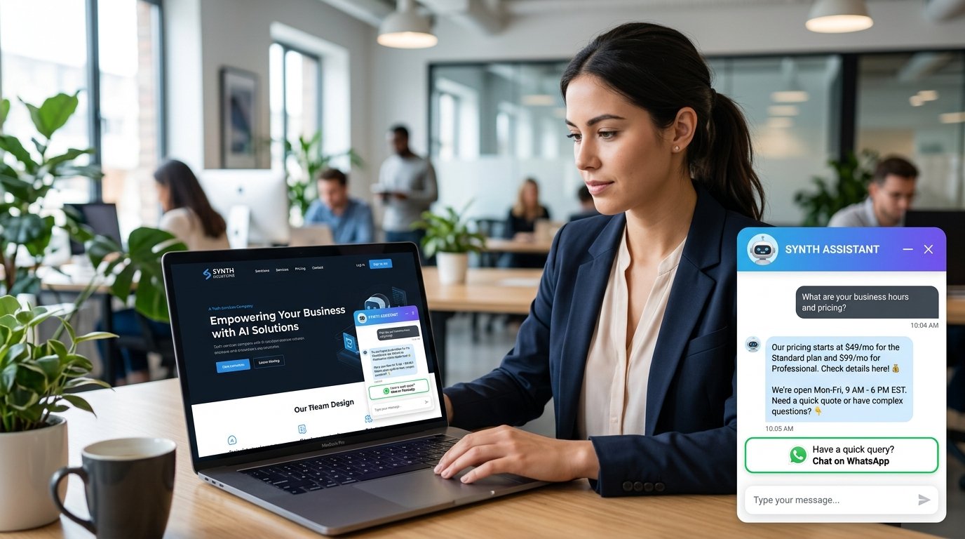 AI website assistant customer chat widget